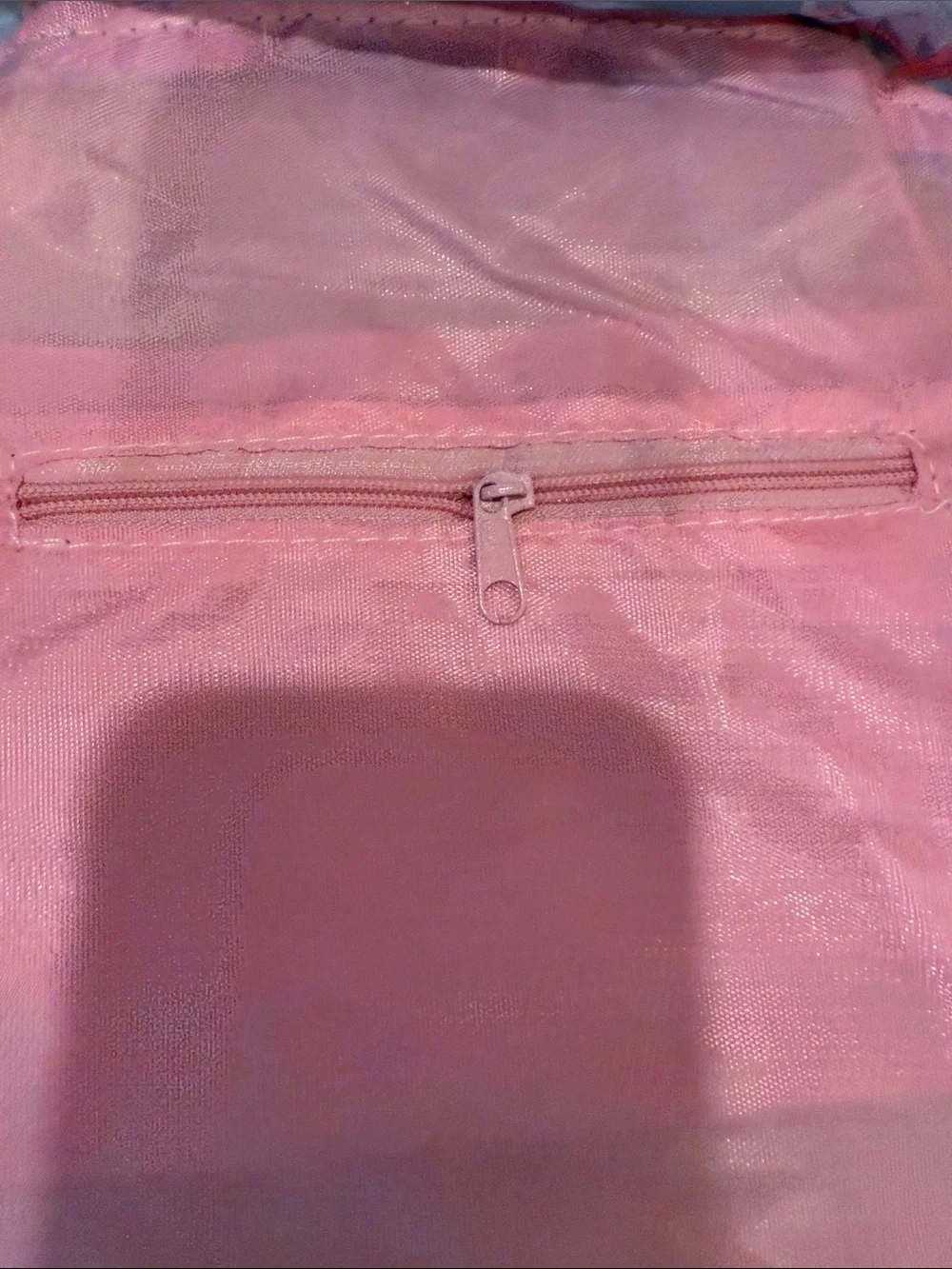 NWOT Bowlift Magical Cosmetic Bag! Flamingo Print Foldable Bag in Blue!